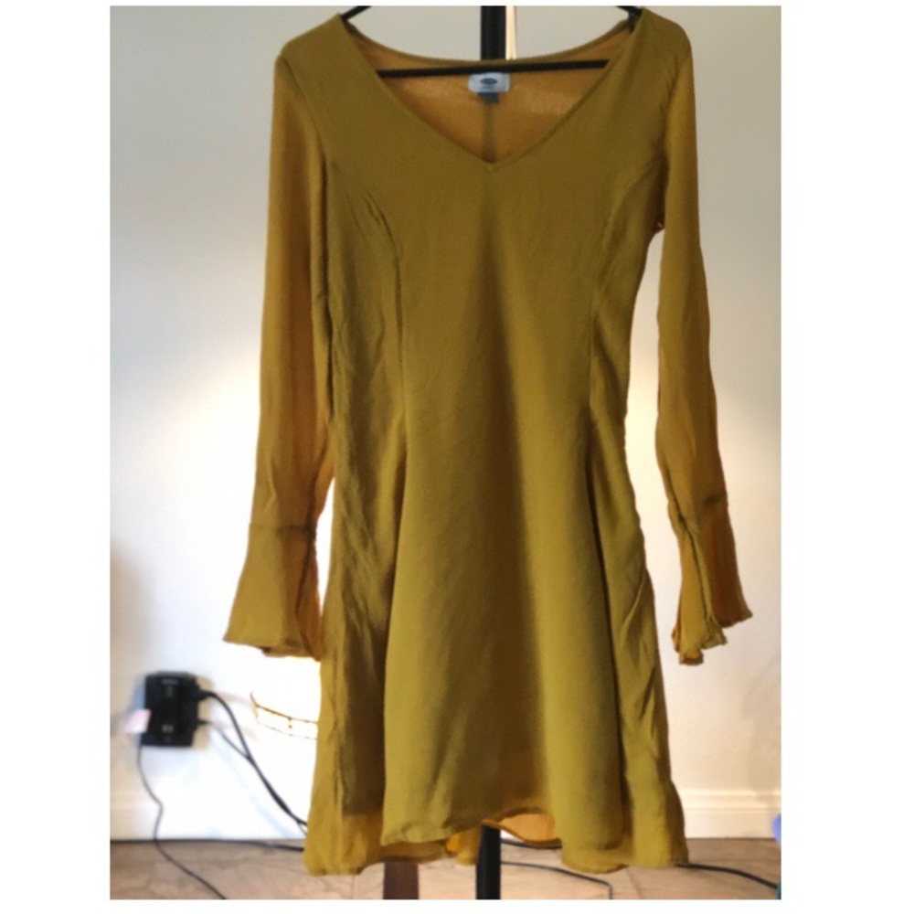 Yellow long sleeve dress